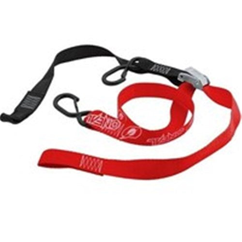 ONEAL DLX TIEDOWNS 1 1/2 IN W/SOFT LOOP & SECURE HOOK BLK/RED (CTN10) (WAS 3073220)