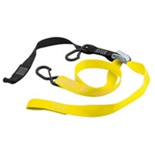 ONEAL DLX TIEDOWNS 1 1/2 IN W/SOFT LOOP & SECURE HOOK BLK/YEL (CTN10) (WAS 3073230)