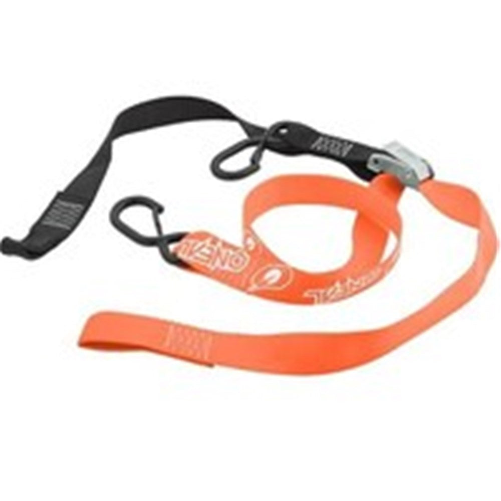 ONEAL DLX TIEDOWNS 1 1/2 IN W/SOFT LOOP & SECURE HOOK BLK/ORG (CTN10) (WAS 3073240)