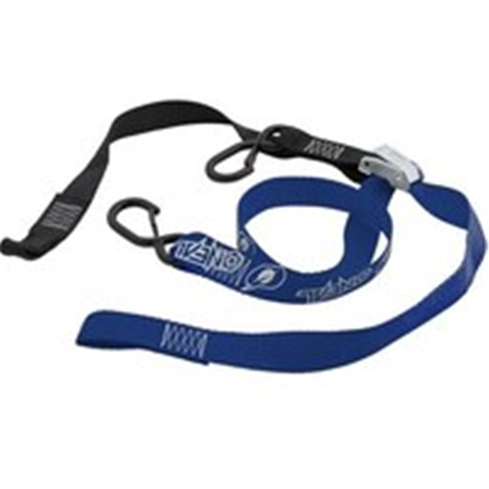 ONEAL DLX TIEDOWNS 1 1/2 IN W/SOFT LOOP & SECURE HOOK BLK/BLU (CTN10) (WAS 3073250)