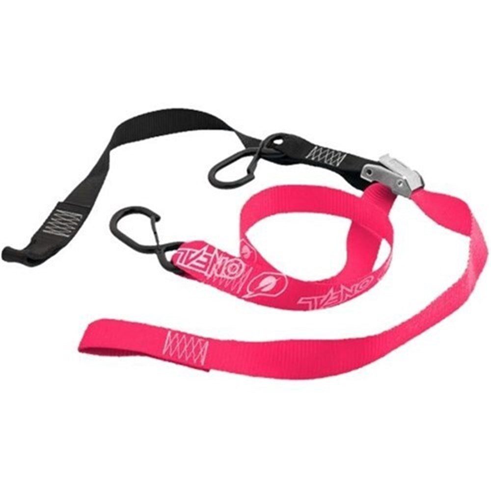 ONEAL DLX TIEDOWNS 1 1/2 IN W/SOFT LOOP & SECURE HOOK BLK/HOT PNK (CTN10) (WAS 3073270)