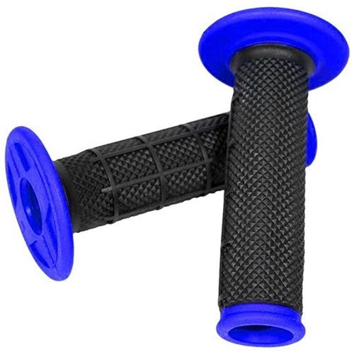 ONEAL MX PRO GRIPS HALF WAFFLE DUAL COMP - HAND GUARD READY - OPEN END - BLK/BLU (WAS 7160300)