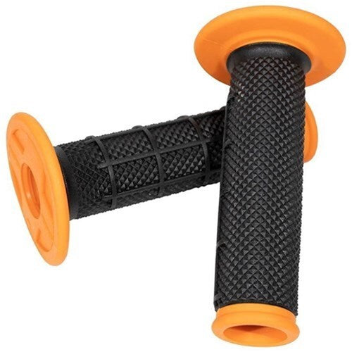 ONEAL MX PRO GRIPS HALF WAFFLE DUAL COMP - HAND GUARD READY - OPEN END - BLK/ORG (WAS 7160302)