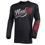 ONEAL ELEMENT THREAT LADIES JSY ROSES V.22 - BLK/RED (W08 - SM)  [ONC01]