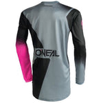 ONEAL ELEMENT LADIES JSY RACEWEAR V.22 - BLK/GRY/PNK (W14 - XL)  [ONC01]