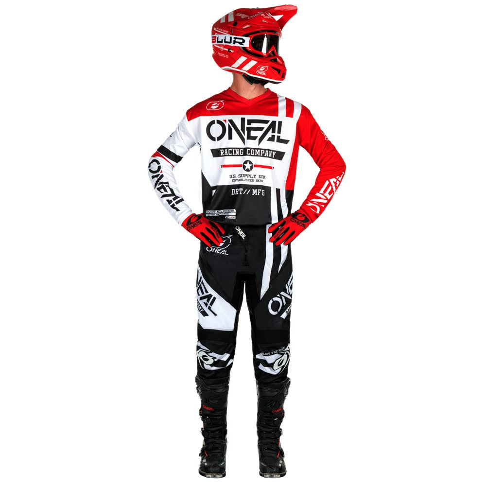 ONEAL 26 ELEMENT JSY WARHAWK BLK/WHT/RED (MD)