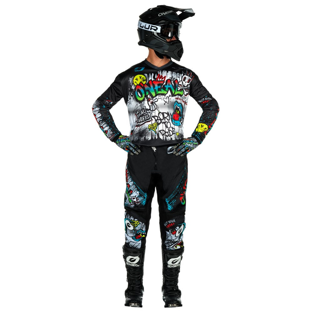 ONEAL 26 ELEMENT JSY RANCID BLK/WHT (SM)