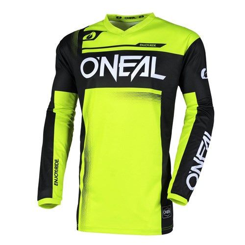 ONEAL ELEMENT JSY RACEWEAR V.25 - BLK/N-YEL (LG)  [ONC01]