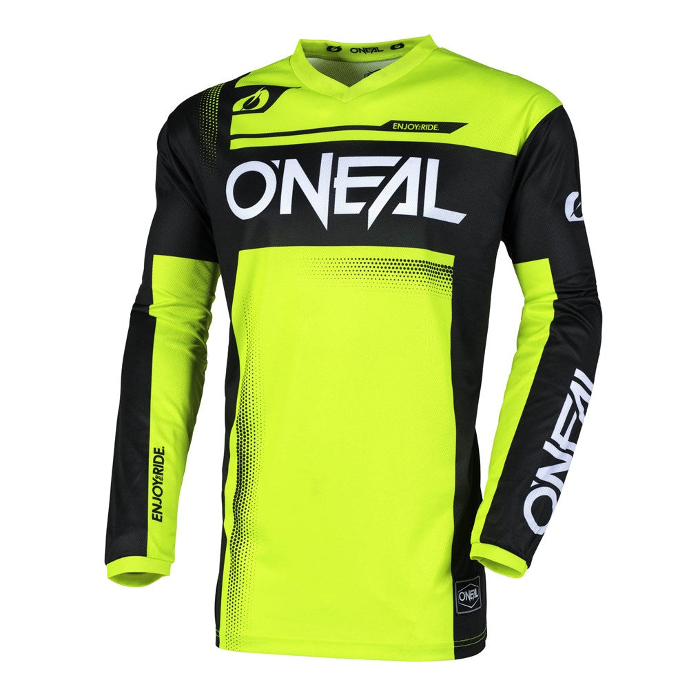 ONEAL ELEMENT JSY RACEWEAR V.25 - BLK/N-YEL (2XL)  [ONC01] #
