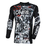 ONEAL ELEMENT JSY ATTACK V.25 - BLK/WHT (LG)  [ONC01]
