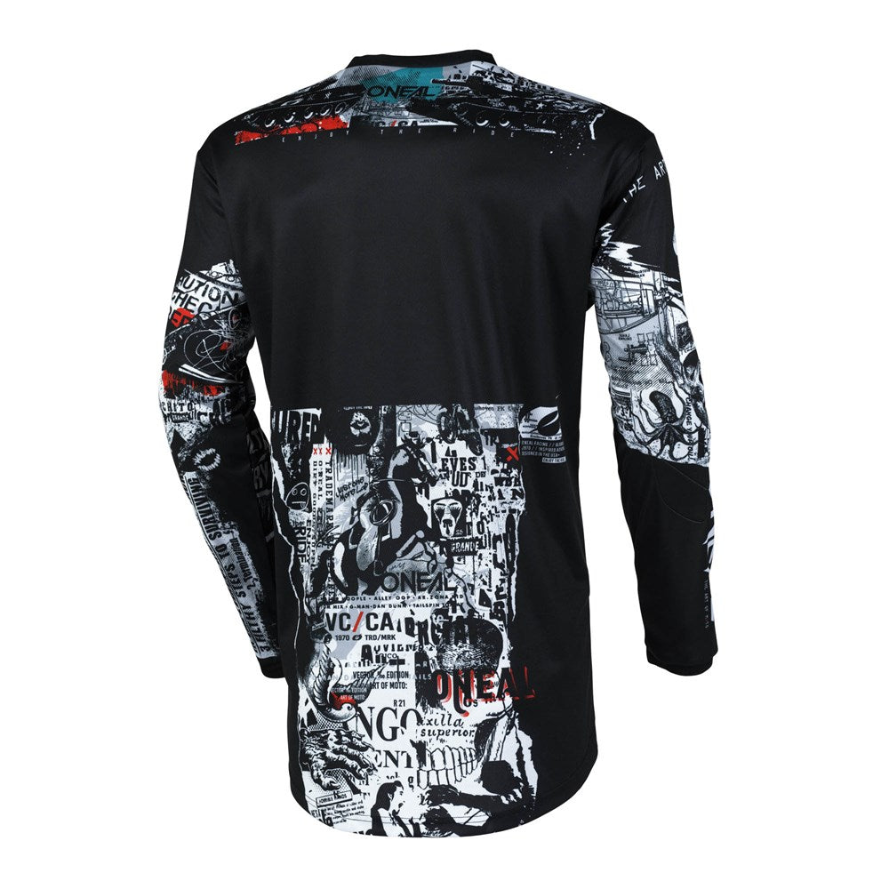 ONEAL ELEMENT JSY ATTACK V.25 - BLK/WHT (LG)  [ONC01]