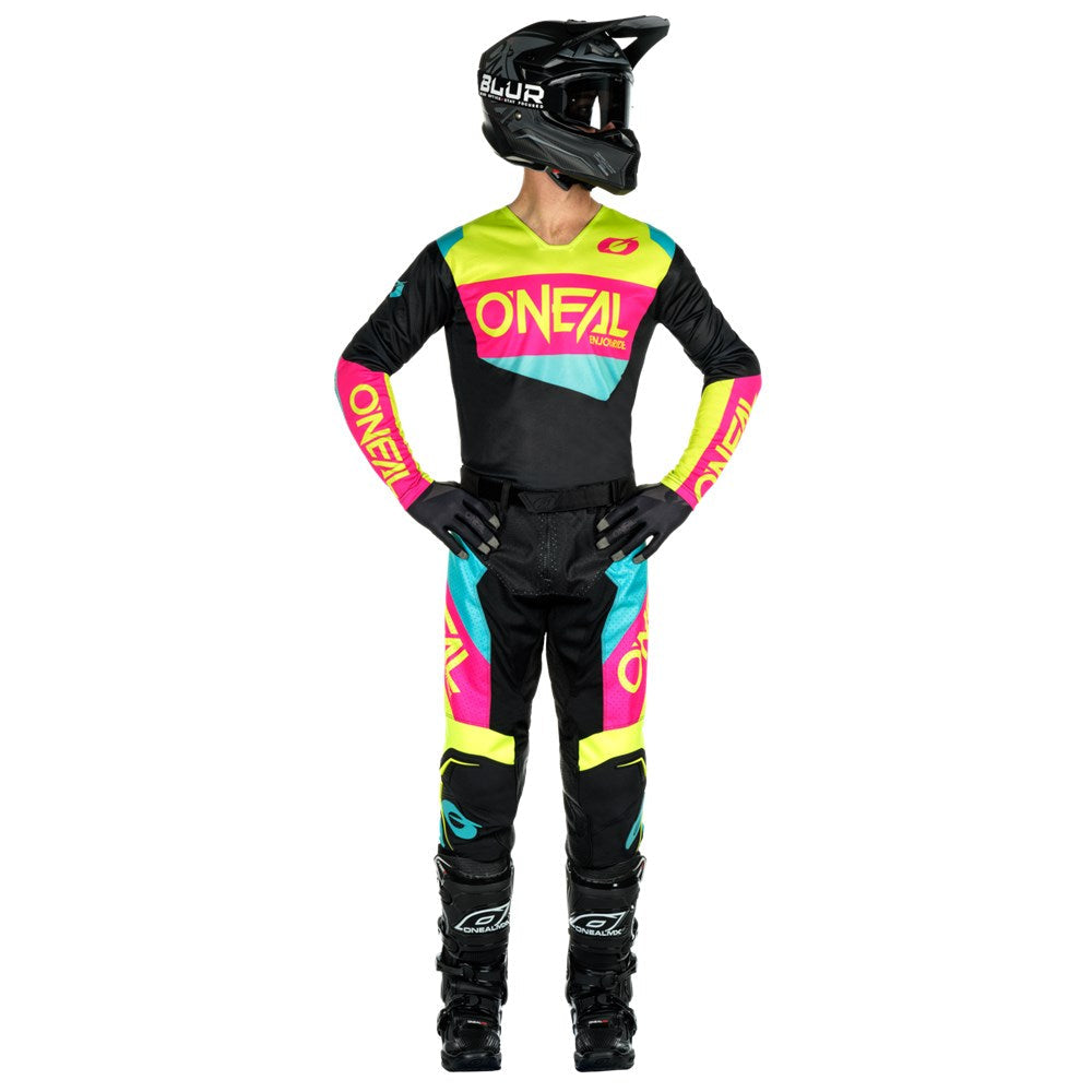 ONEAL HARDWEAR AIR PANT SLAM V.24 BLK/N-YEL/PNK (28)  [ONC01]