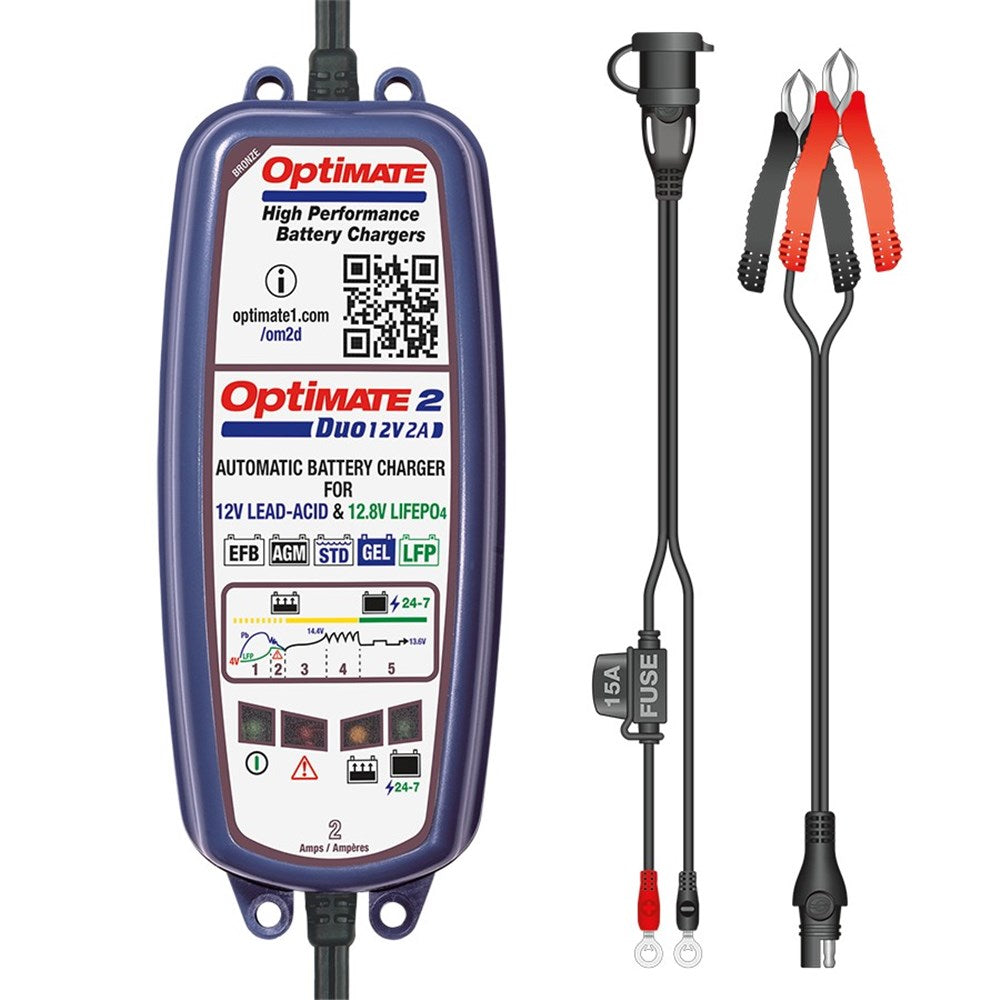 OPTIMATE 2 DUO 2A BATTERY CHARGER