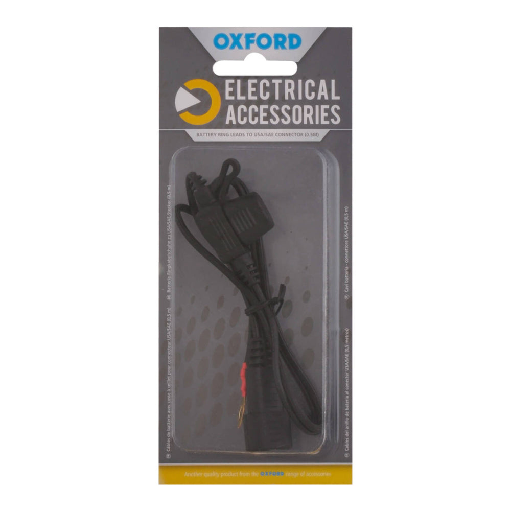 Oxford Battery Ring Leads To Usasae Connector 05Mtr Lead