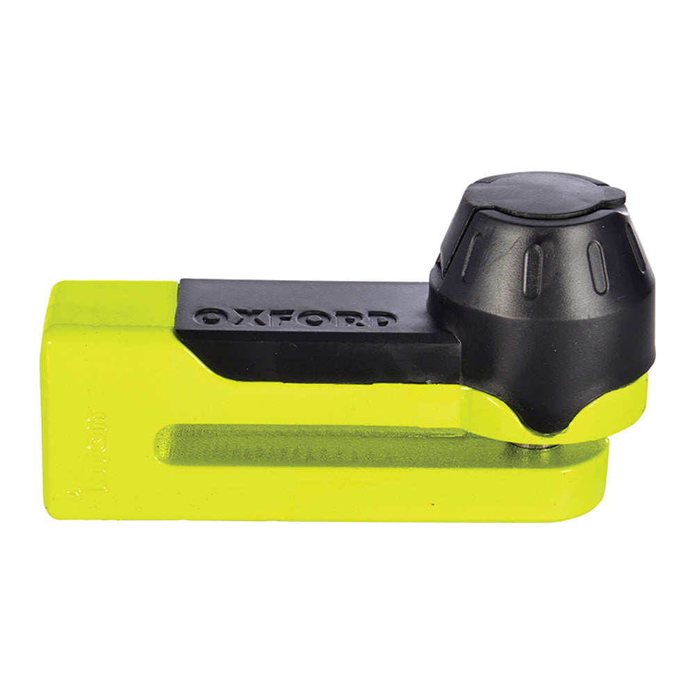 Oxford Titan 10mm Pin Disc Lock - Yellow  includes pouch