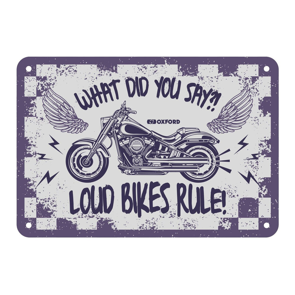 Oxford Garage Metal Sign: "What Did You Say"