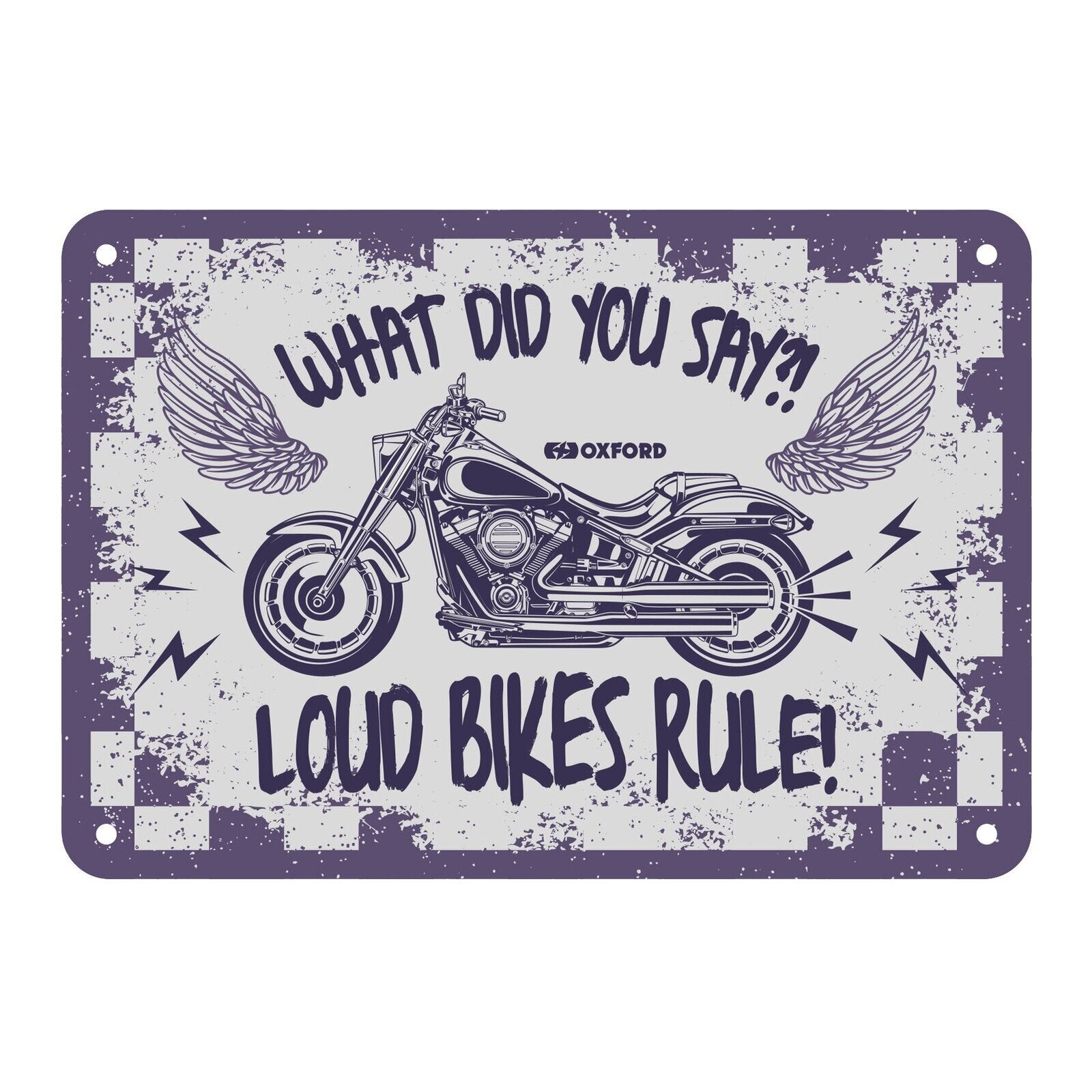 Oxford Garage Metal Sign: "What Did You Say"