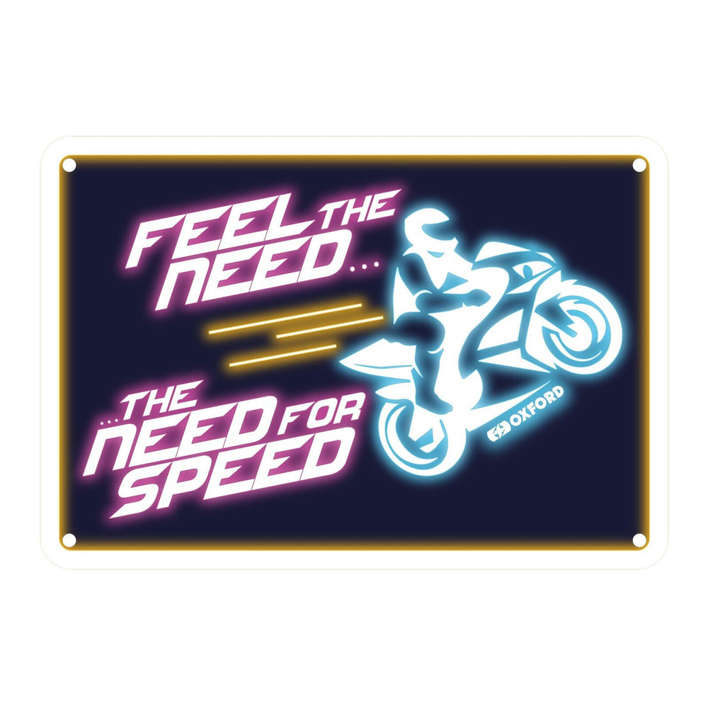 Oxford Garage Metal Sign: "Feel the Need ??The Need for Speed"