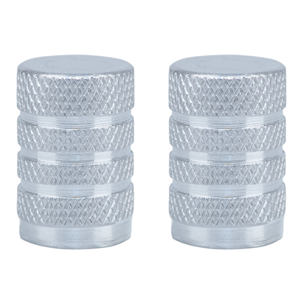 Oxford Gripper Valve Caps - Silver