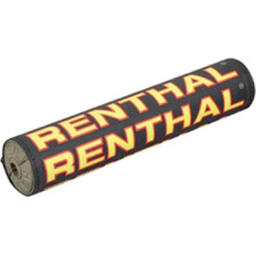 RENTHAL SX BAR PAD VINTAGE 10 INCH 240mm BLK/RED/YEL - GRY FOAM (P355)