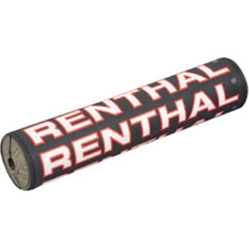 RENTHAL SX BAR PAD VINTAGE 10 INCH 240mm BLK/RED/WHT - GRY FOAM (P358)