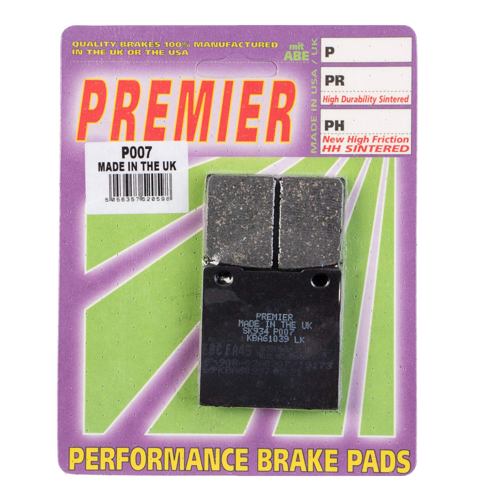 Premier Brake Pads P Organic Standard