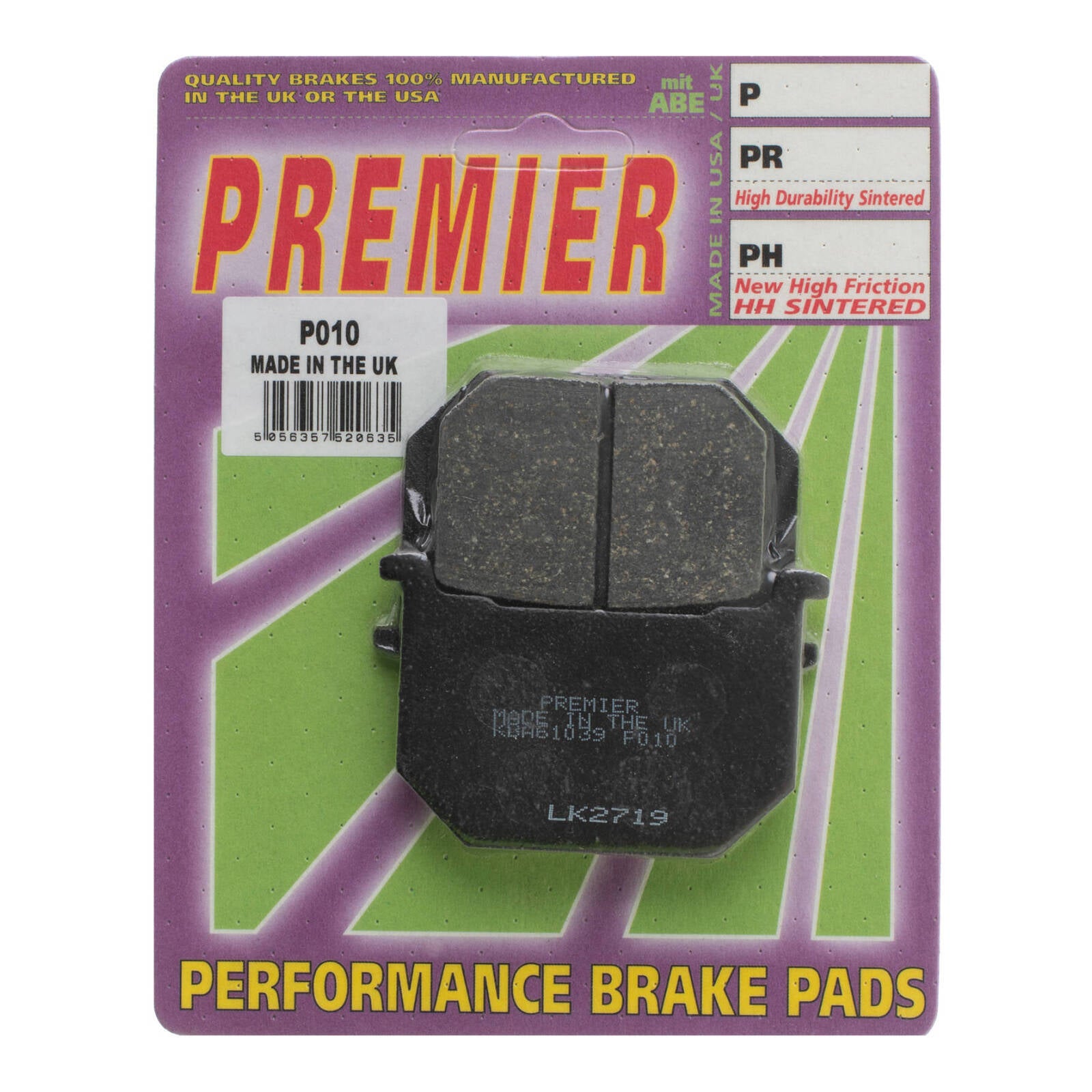 Premier Brake Pads P Organic Standard