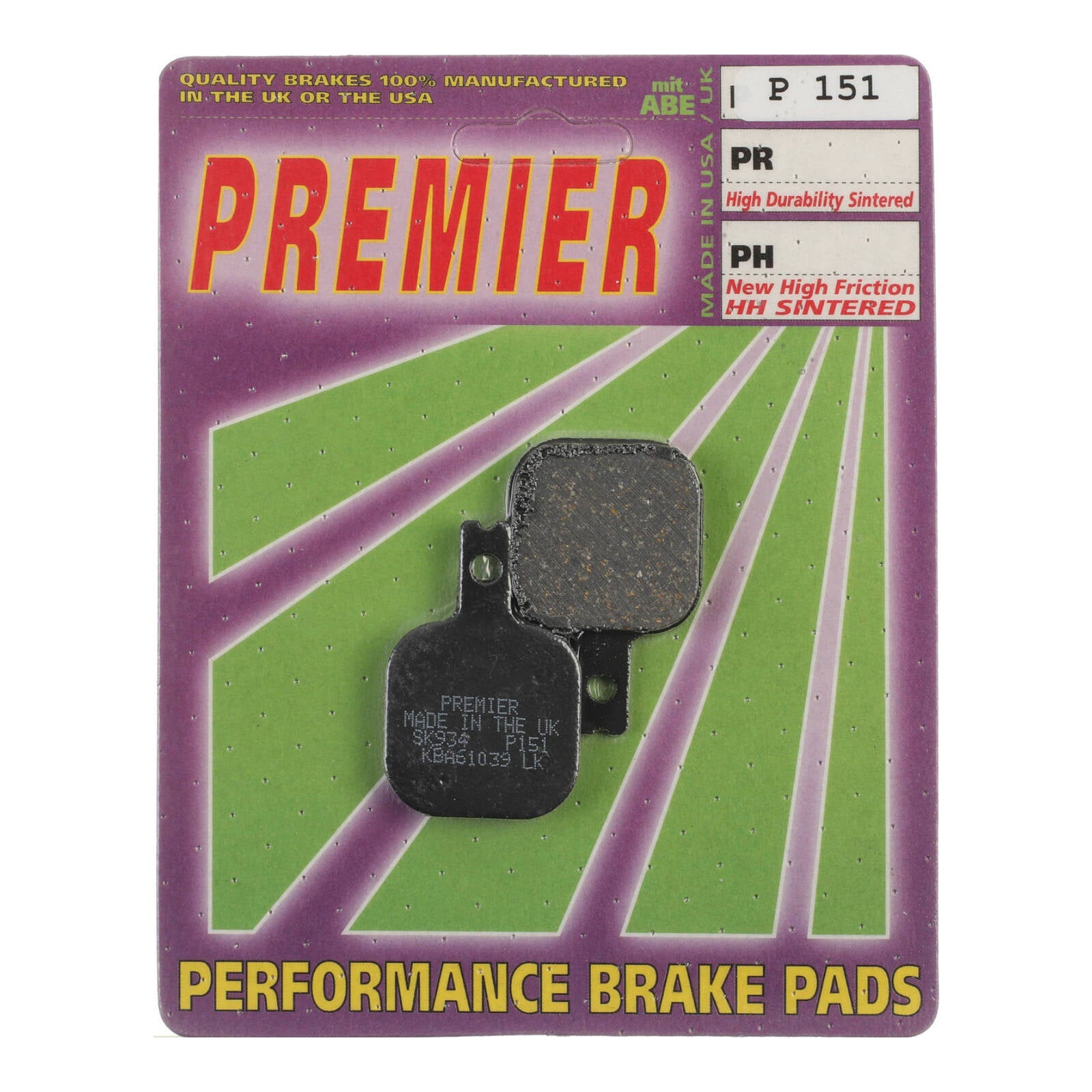 Premier Brake Pads P Organic Standard