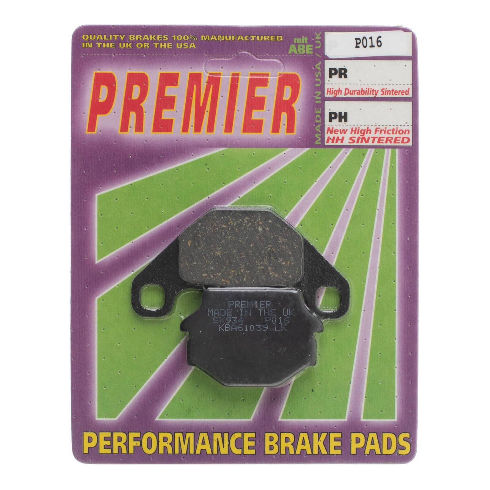 Premier Brake Pads P Organic Standard
