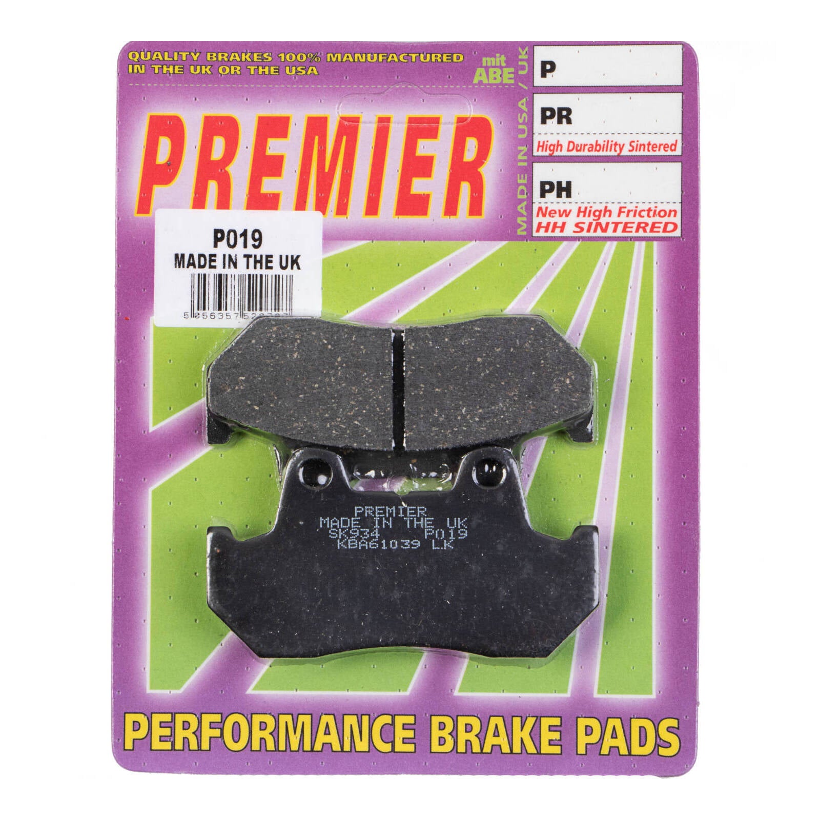 Premier Brake Pads P Organic Standard