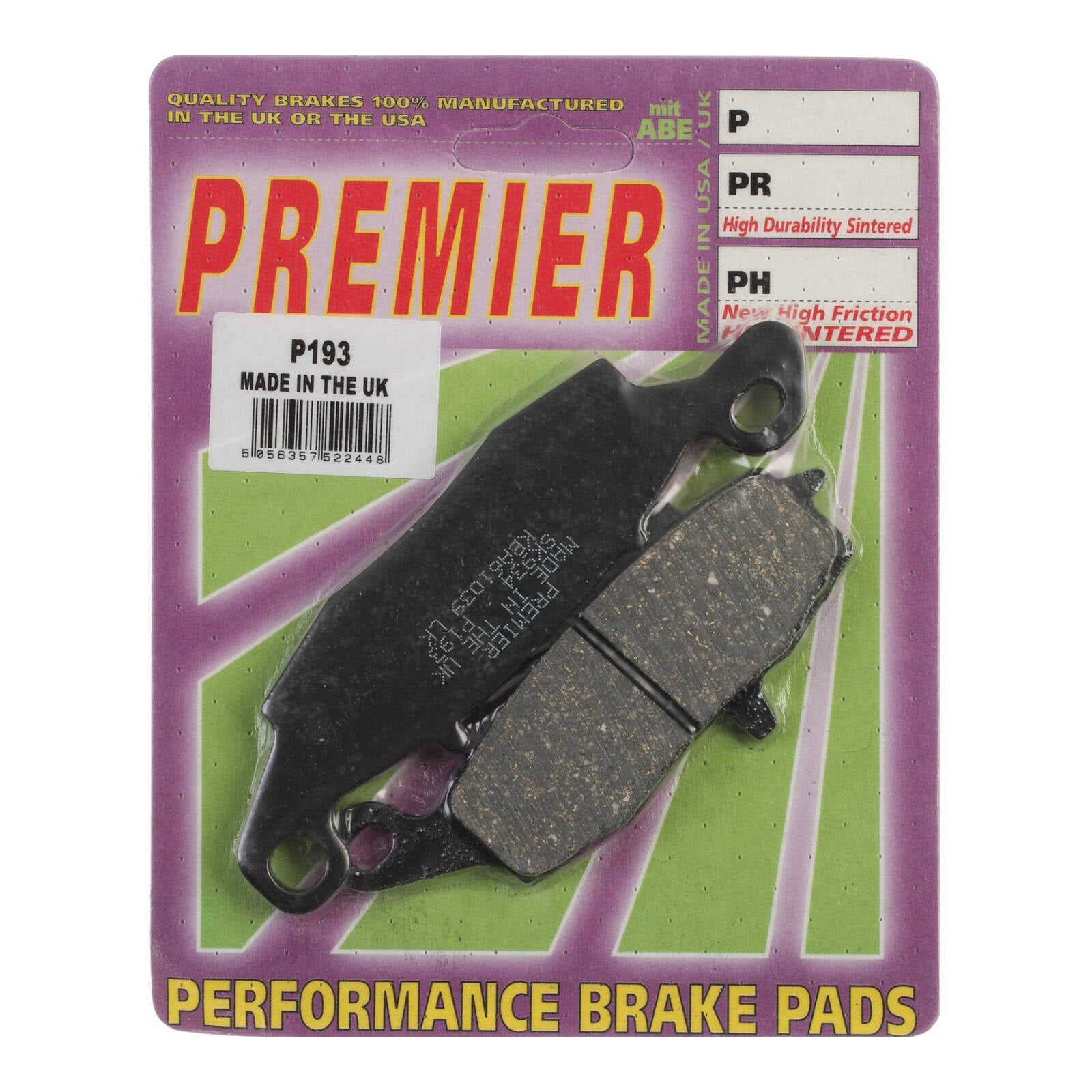 Premier Brake Pads P Organic Standard