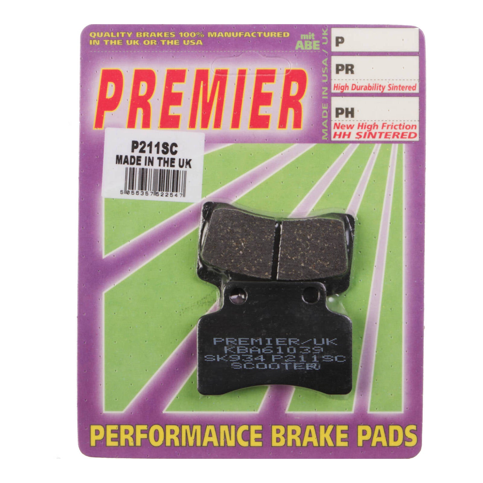Premier Brake Pads P Organic Standard