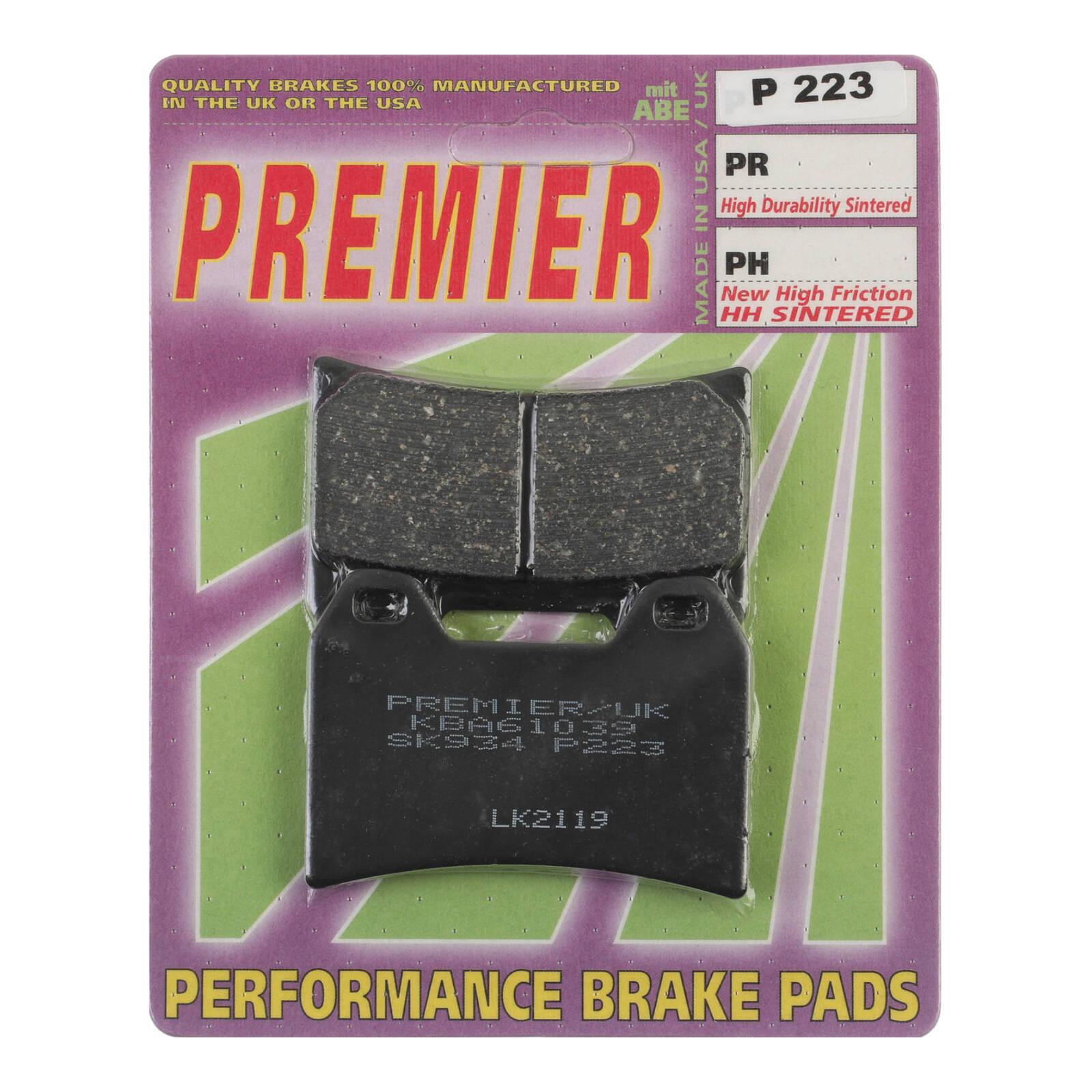 Premier Brake Pads P Organic Standard