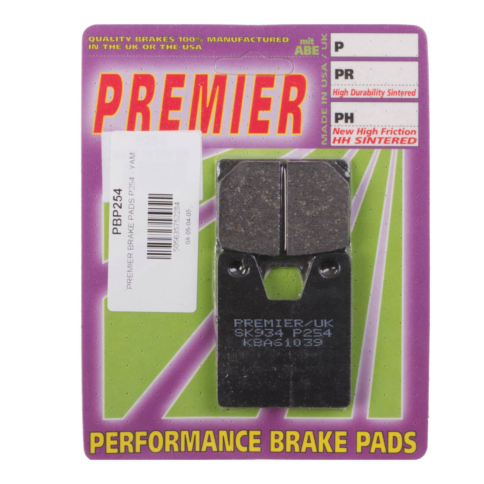 Premier Brake Pads P Organic Standard