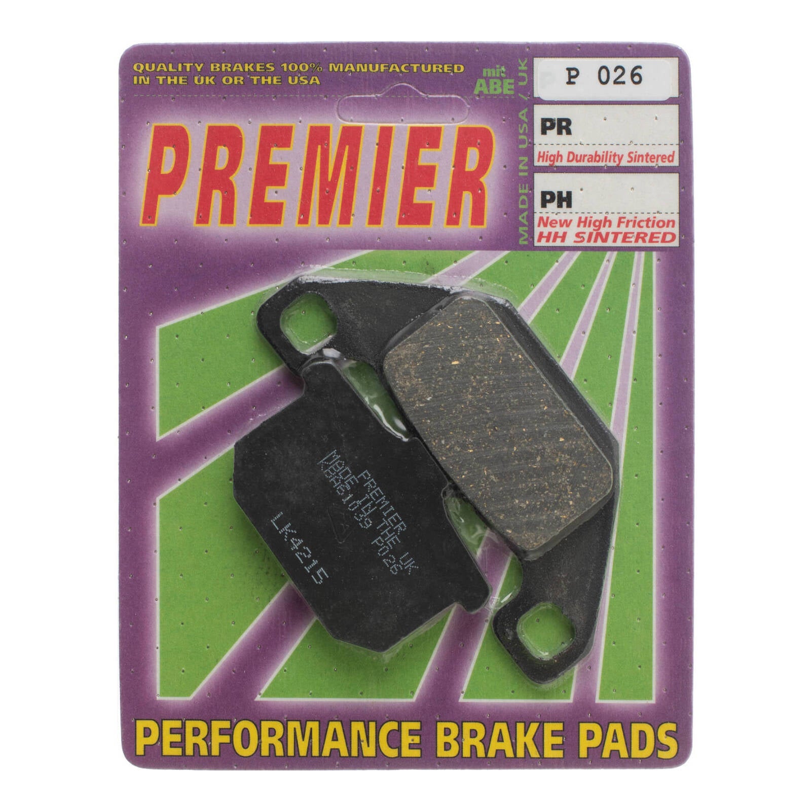 Premier Brake Pads P Organic Standard