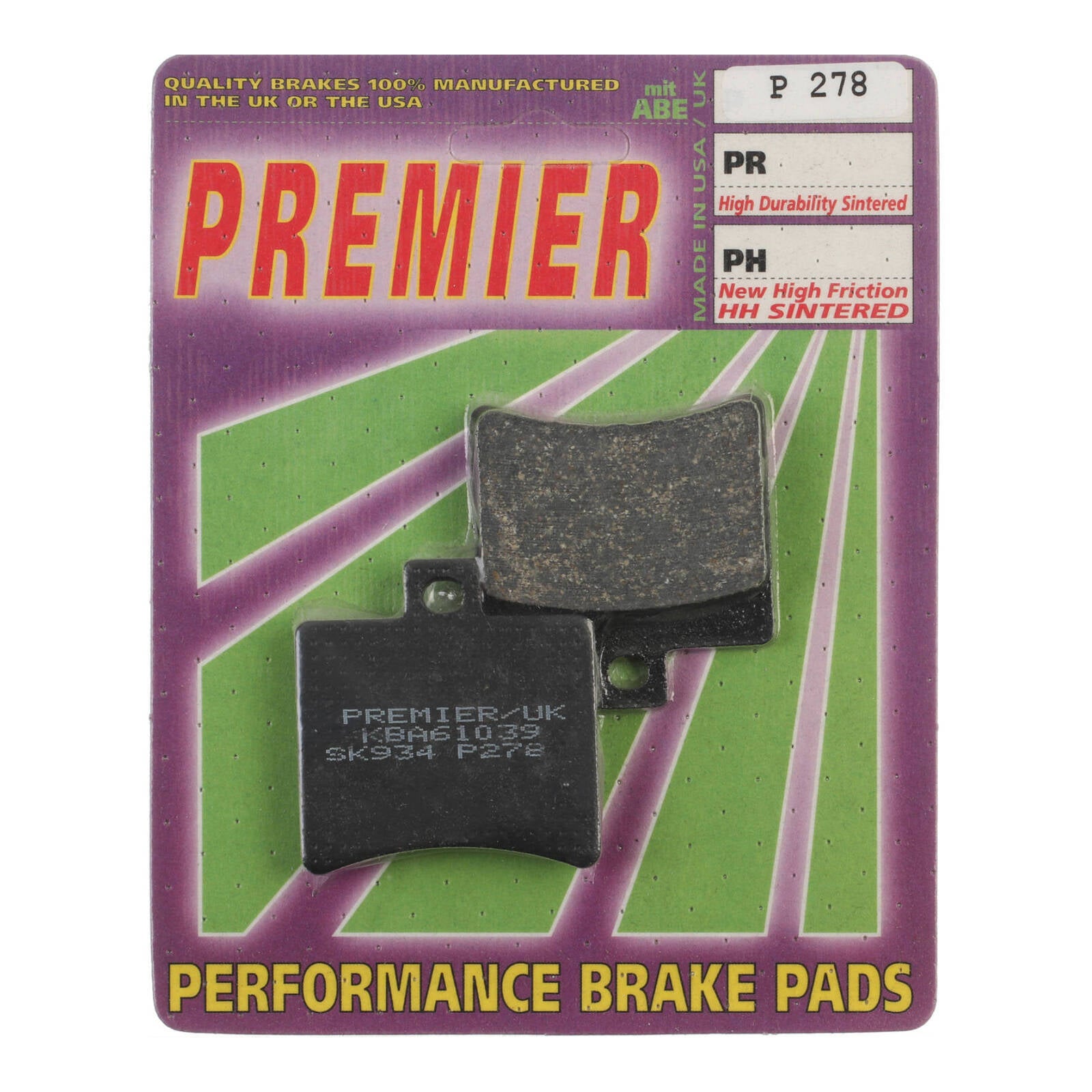 Premier Brake Pads P Organic Standard