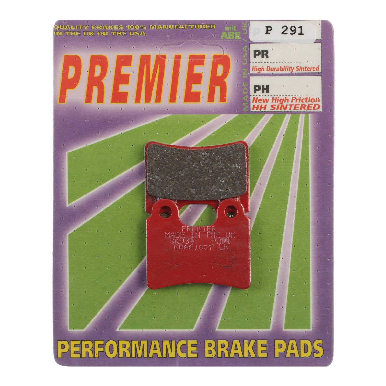 Premier Brake Pads P Organic Standard