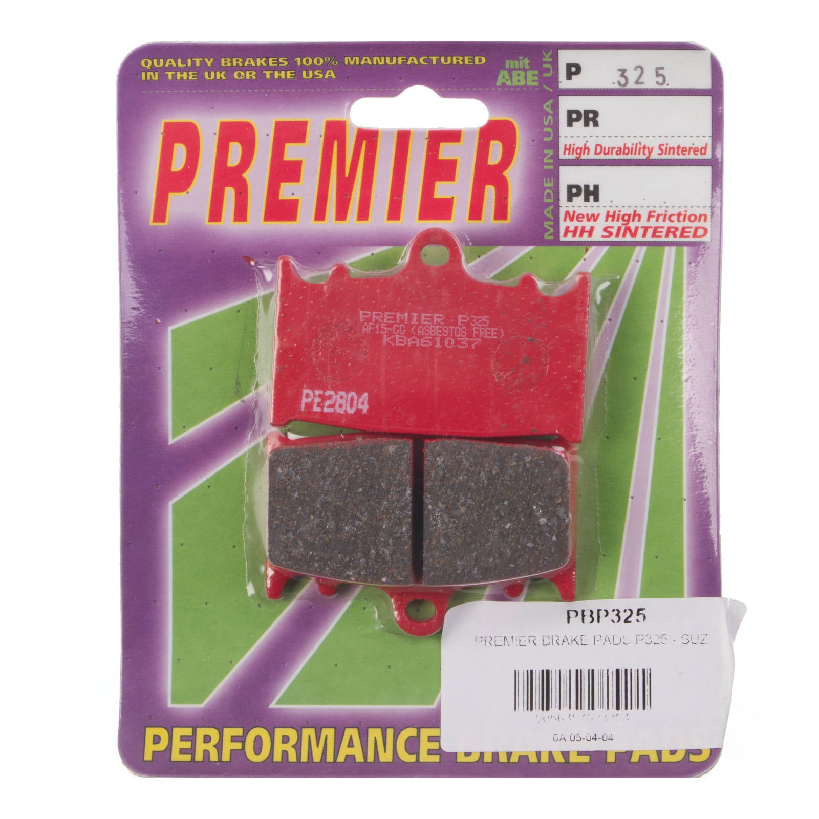 Premier Brake Pads P Organic Standard
