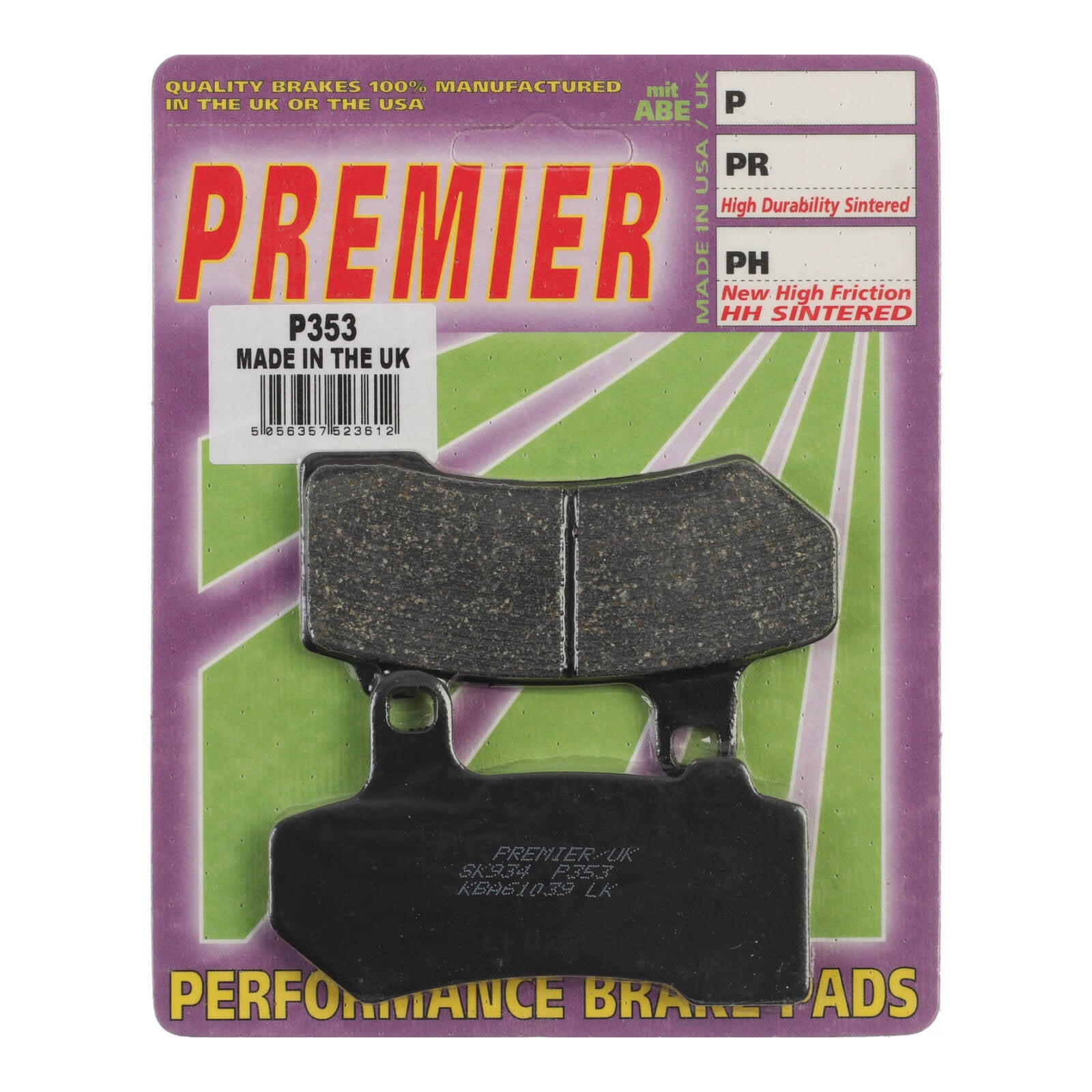Premier Brake Pads P Organic Standard