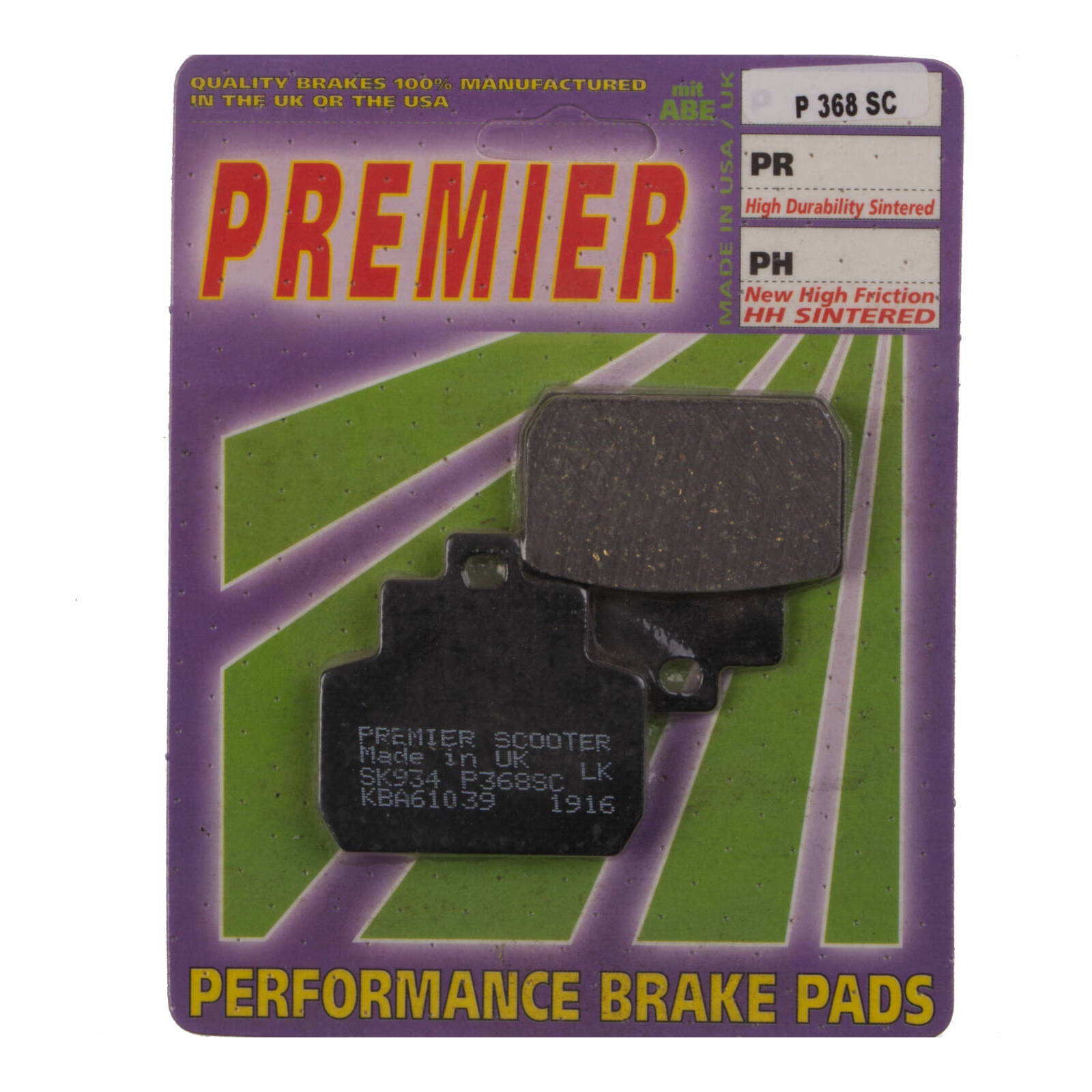 Premier Brake Pads P Organic Standard