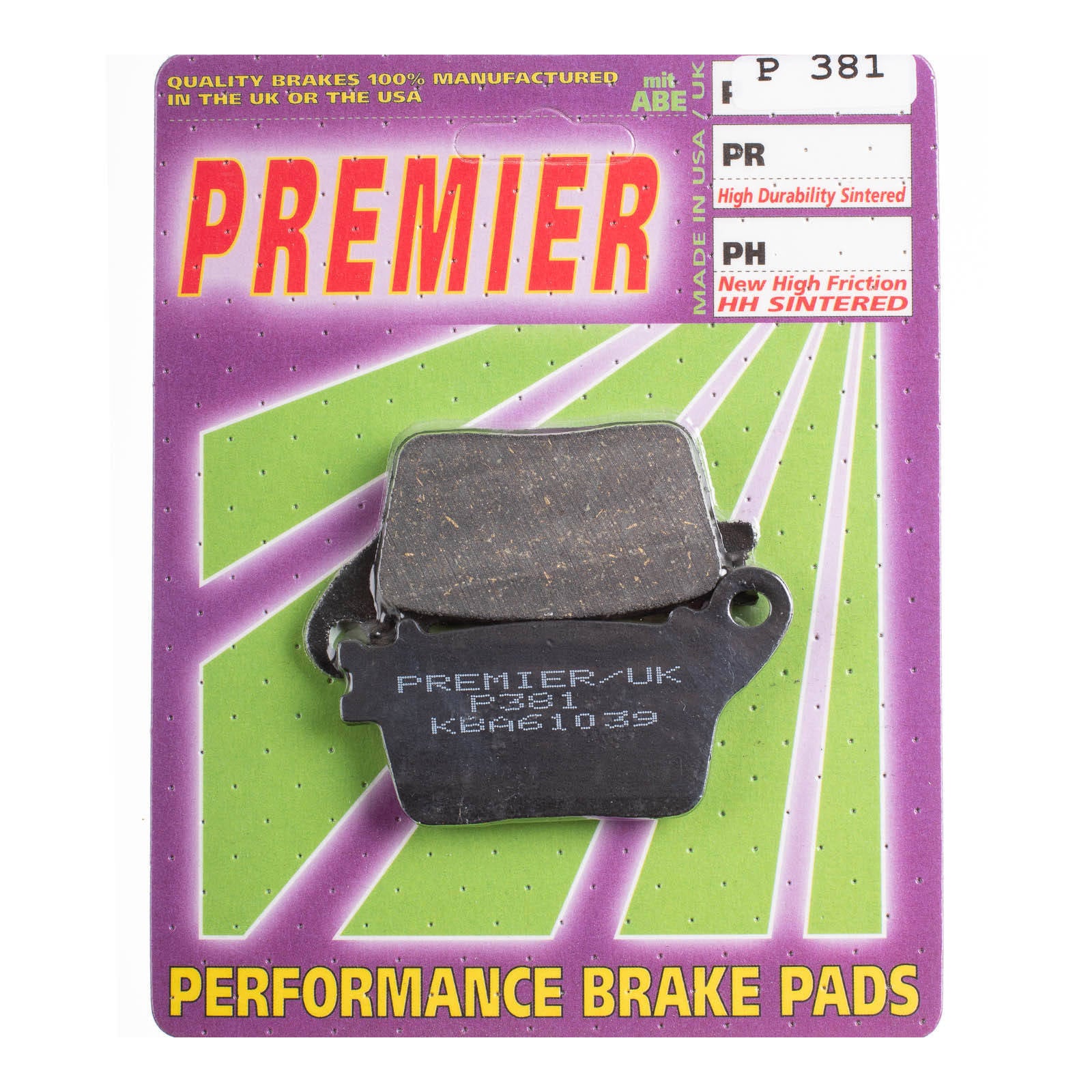 Premier Brake Pads P Organic Standard