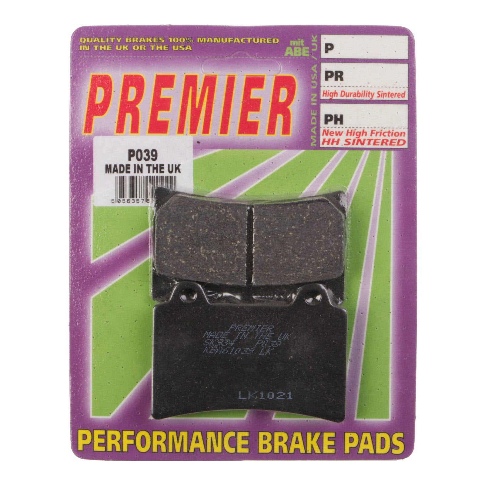 Premier Brake Pads P Organic Standard
