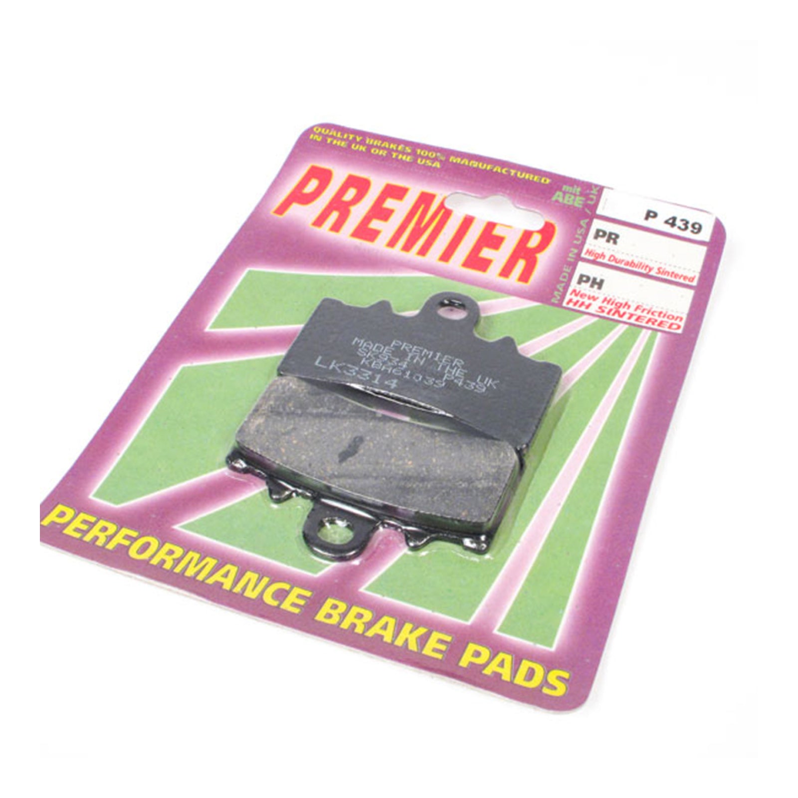 Premier Brake Pads P Organic Standard