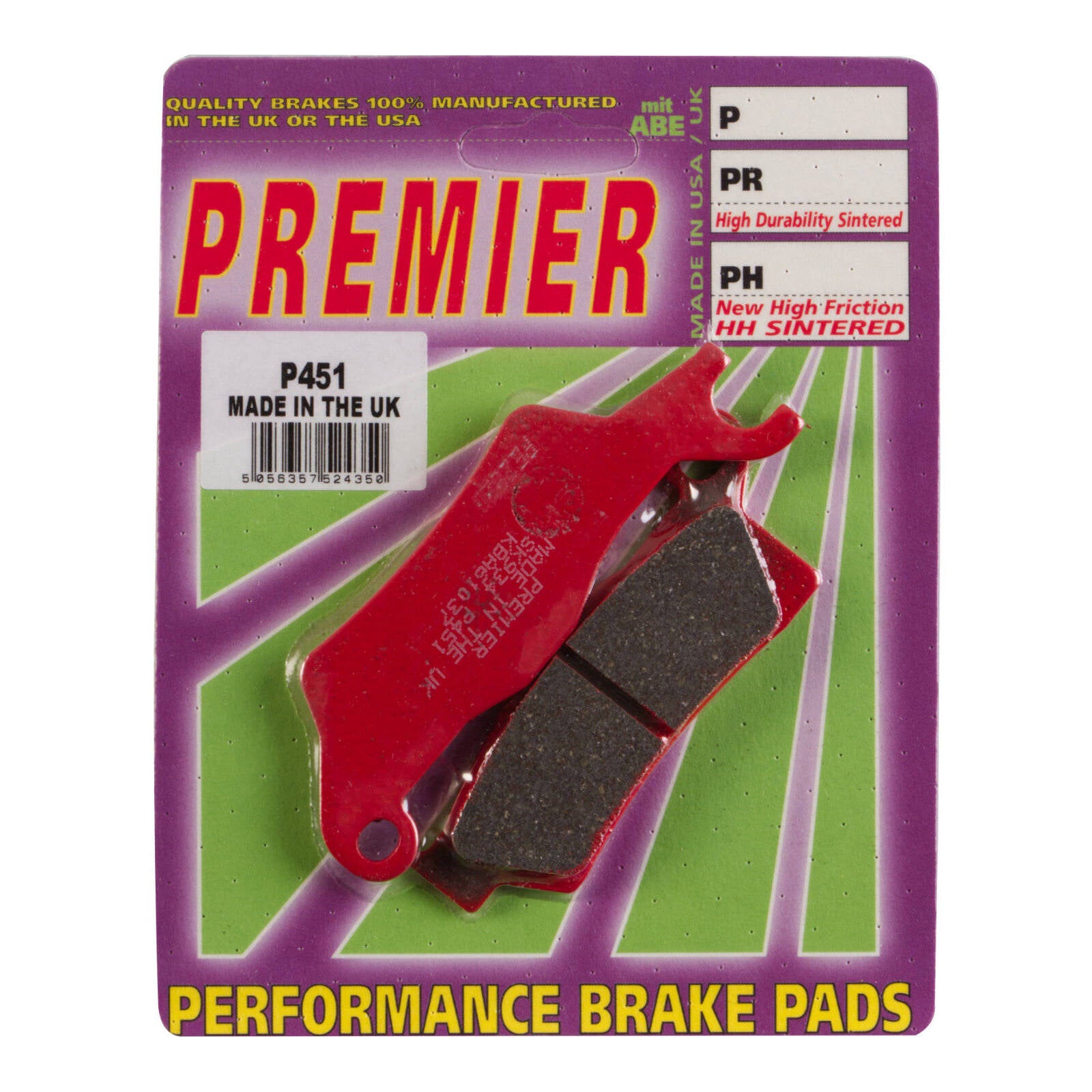 Premier Brake Pads P Organic Standard