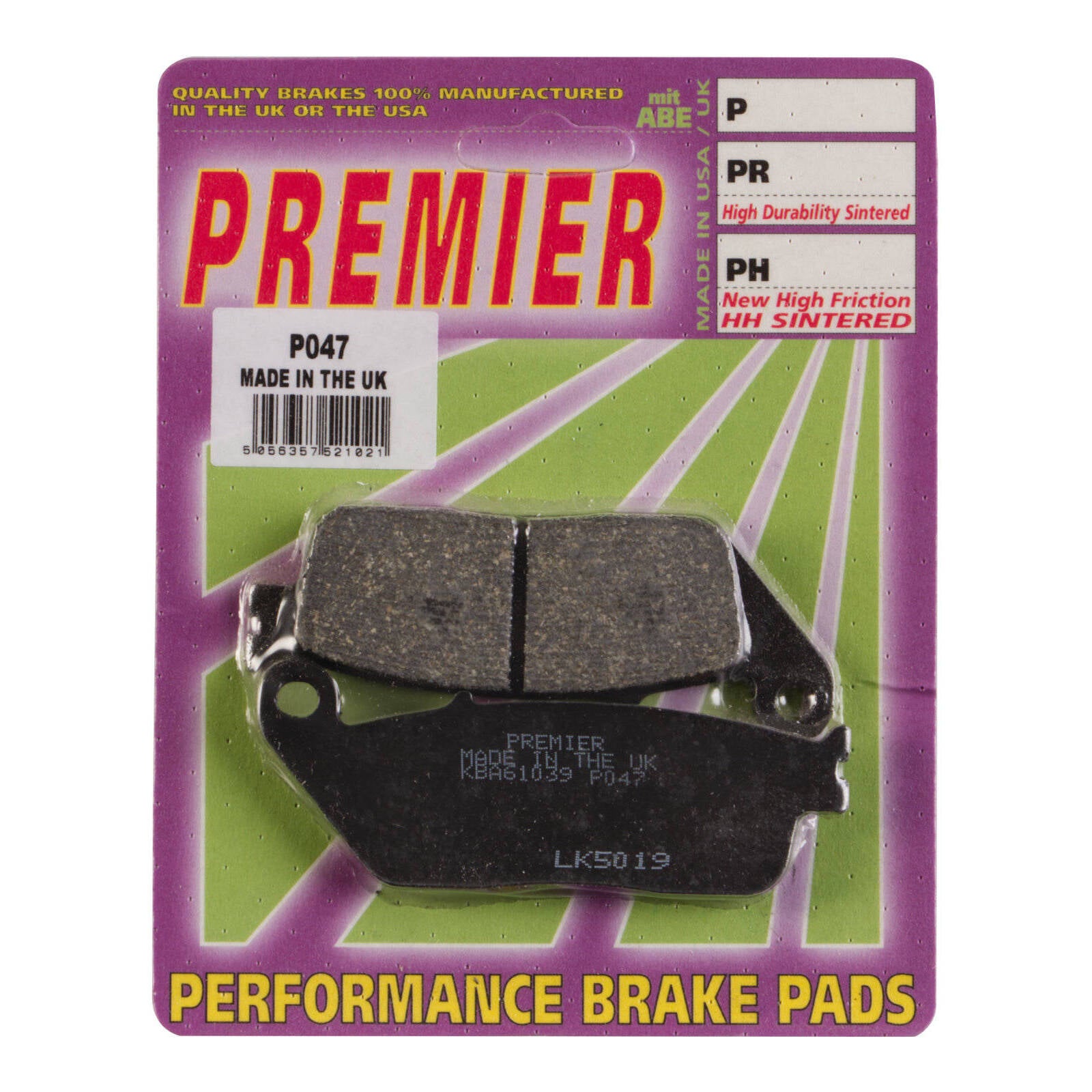 Premier Brake Pads P Organic Standard