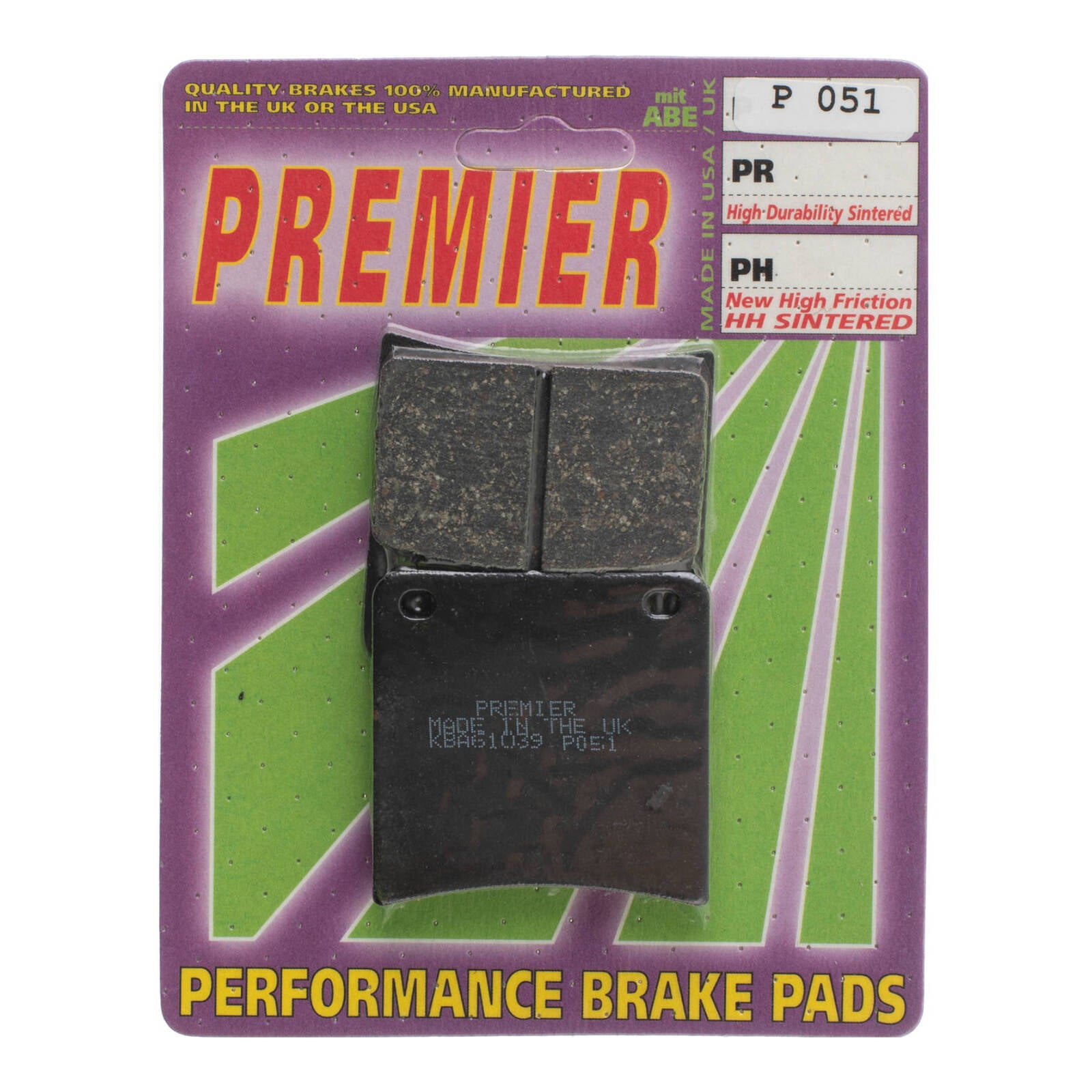 Premier Brake Pads P Organic Standard