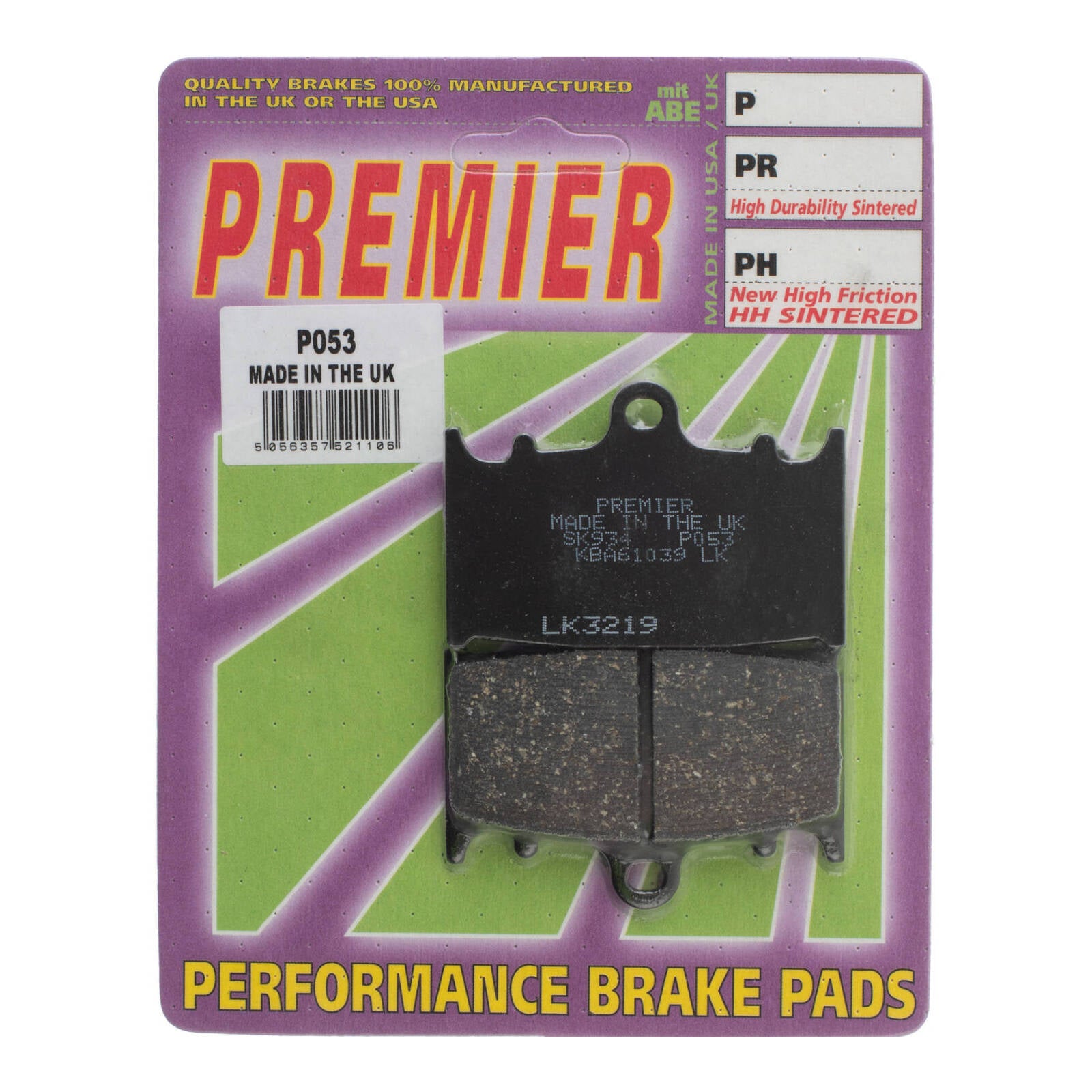 Premier Brake Pads P Organic Standard