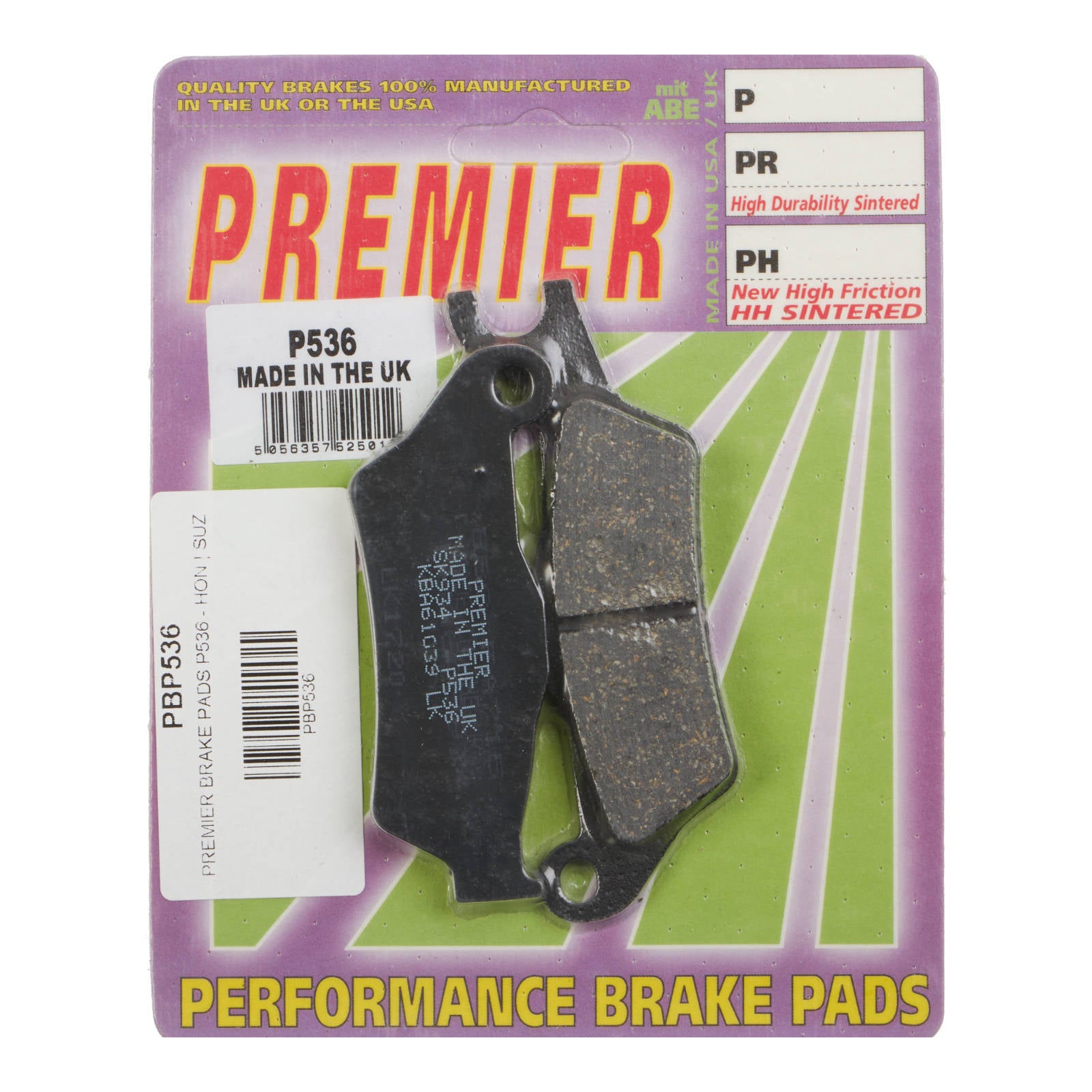 Premier Brake Pads P Organic Standard