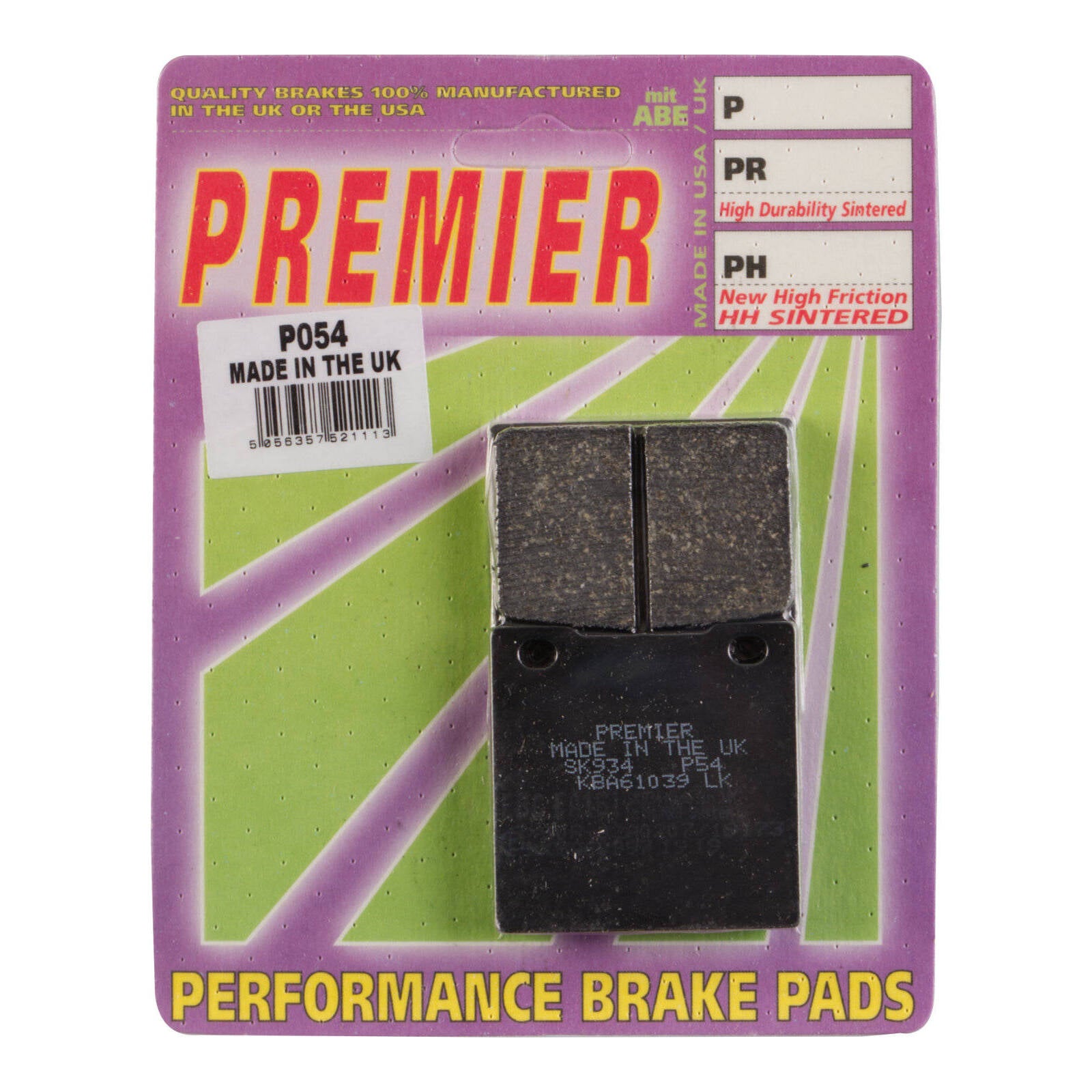 Premier Brake Pads P Organic Standard