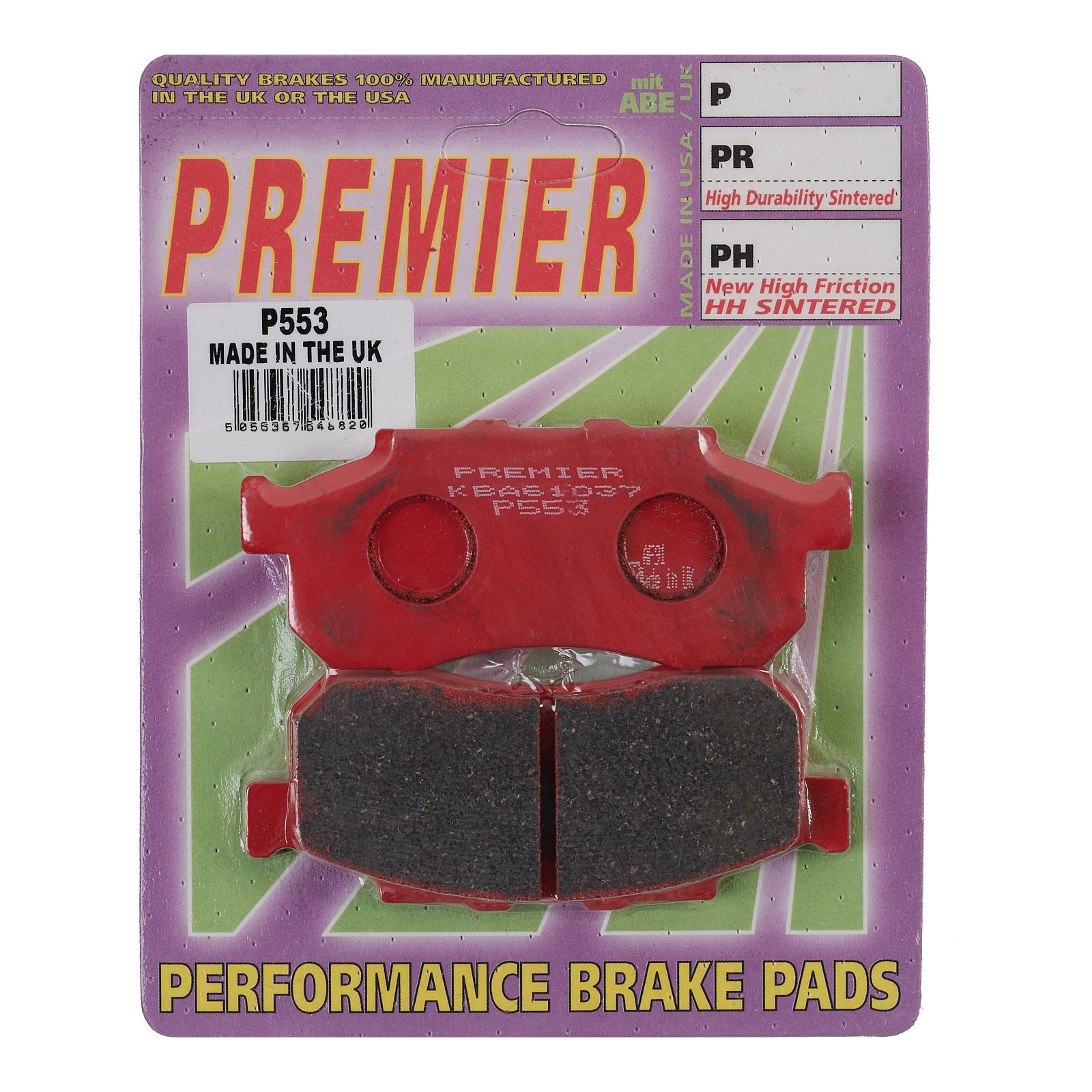 Premier Brake Pads P Organic Standard